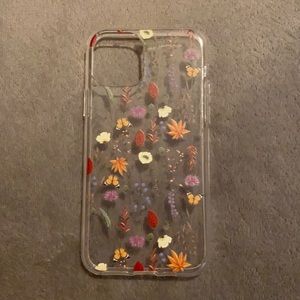 iPhone 11 Pro clear case with flowers/butterflies